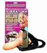 Vibrating Hollow Strap-On - Beige