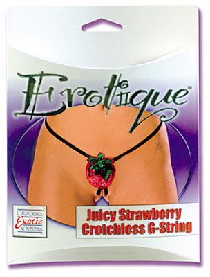 Crotchless G-String Panty - Juicy Strawberry