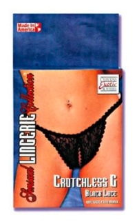 Crotchless G Black Lace