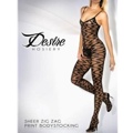 Zig Zag Pattern Bodystocking Black Os