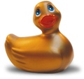 I Rub My Duckie Holiday Ball Gold