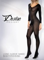 Longsleeve Sheer Crotchless Body Stocking O/S