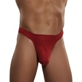 Pouch Thong Knit Silk Red Small