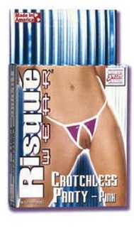 Risque Wear Crotchless Panty - Pink