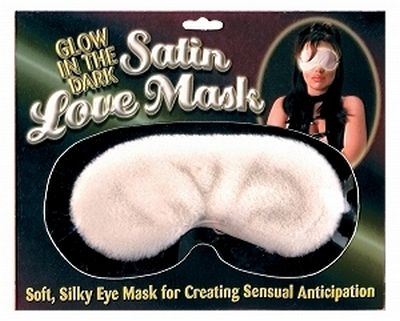 Glow in the dark Satin Love Mask