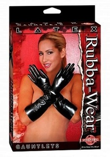 Black Latex Gauntlets