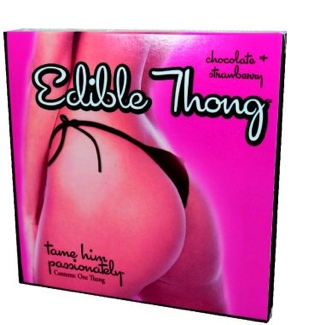 Edible Thong Underwear - Chocolate Strawberry