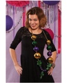 Jumbo Mardi Gras Beads WithGold Mask
