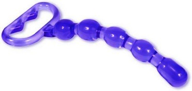 Acrylic Beaded Pleasure Wand - Purple
