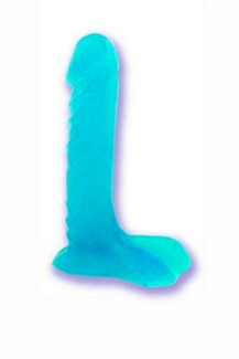 7 inch UR3 Jelly dildo with ballsy base -Blue