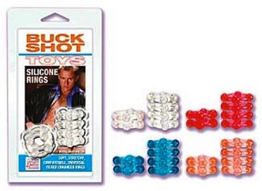 Buckshot Toys Silicone Cock Rings - Red