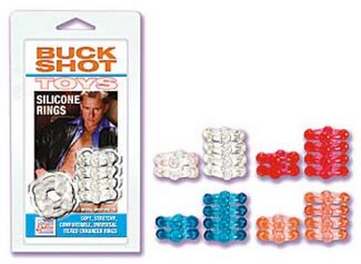 Buckshot Toys Silicone Cock Rings - Orange
