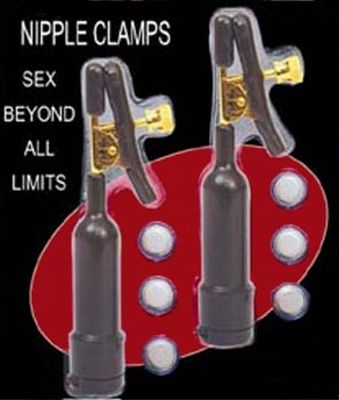 Wireless Vibrating Nipple Clamps - Black