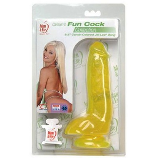 Carmen's Fun Cock, 6.5in Jel-Lee Yellow