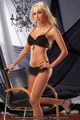 Mesh Underwire Bra And G-String Black Small