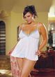 Nuptials Babydoll w/Blue Rosette Trim Queen