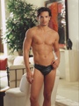 Faux Leather lace-up front thong with grommet
