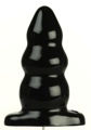 Triple Ripple Butt Plug-Lg-Black Cd