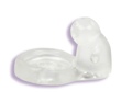 Single Play Vibrator Cock Ring Clear
