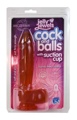 Jelly Cock & Balls WithSuction Cup Red