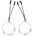 Nipple Clamps WithBeads On Hoop Pink