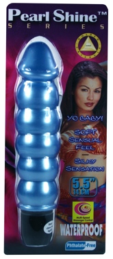 Pearl Shine Ribbed Blue