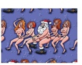 Santa & Topless Girls - Gift Wrap