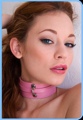 Pink Bound Leather Collar