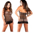 Tube Dress And G-String/Fringe Black S/M