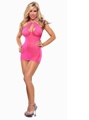 Keyhole Halter Dress Pink Medium