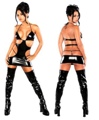 Mini Cut Out Dress/ G-Set Black L/X