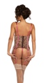 Long Corset and G String Leopard Small