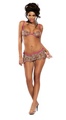 Underwire Bra And Skirt Leopard 4X