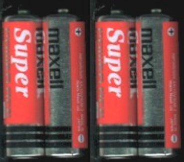 4 AA Batteries - Maxell Super Ace