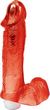 Ctystal Cock W/Balls Red