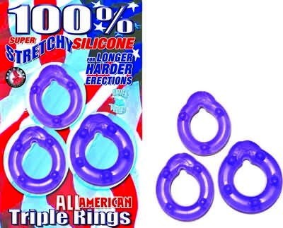 All American Triple Rings Purple
