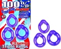 All American Triple Rings Purple