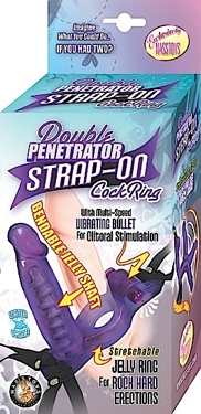 Double Penetrator Cockring Purple