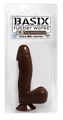Basix 6.5 Dong WithSuction Cup Brown