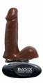 Basix 6in Vibrating Dong Brown