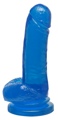 Basix 8in Suction Cup Dong Blue