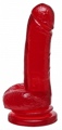Basix 8in Suction Cup Dong Red