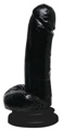 Basix 8in Suction Cup Dong Black