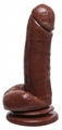 Basix 8in Suction Cup Dong Brown