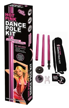 Peekaboo Hot Pink Dance Pole Kit