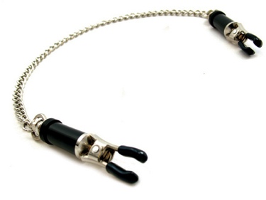 Nipple Clamps Barrel W/Chain Chrome
