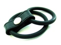Cock Ring Double Ringer Nitrile Black
