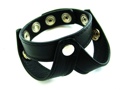 Ball Divider Leather V Style Black