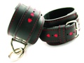 Leather Ankle Restraints WithRed Hearts