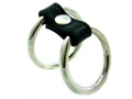 Leather/Metal Double Cockring